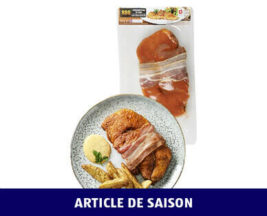 BBQ 
 STEAK DE QUASI DE PORC AVEC DU LARD