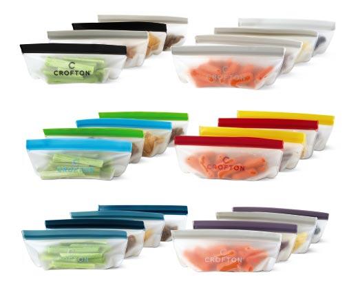 Crofton 
 Reusable Snack, Sandwich or Freezer Bags