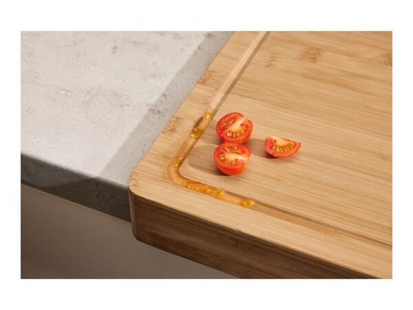 Silvercrest Bamboo Chopping Board With Counter Edge