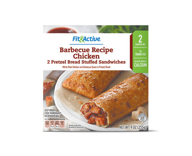 Fit & Active BBQ Chicken or Spinach & Cheese Pretzel Bread Stuffed Sandwiches