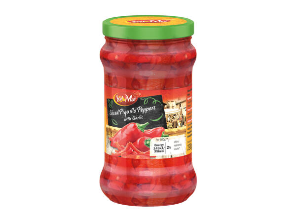 Sol&Mar Sliced Piquillo Peppers with Garlic