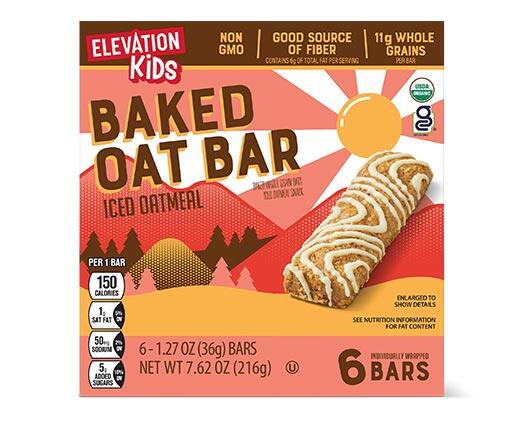 Elevation Kid's Baked Oat Bars Iced Oatmeal or Banana Bread