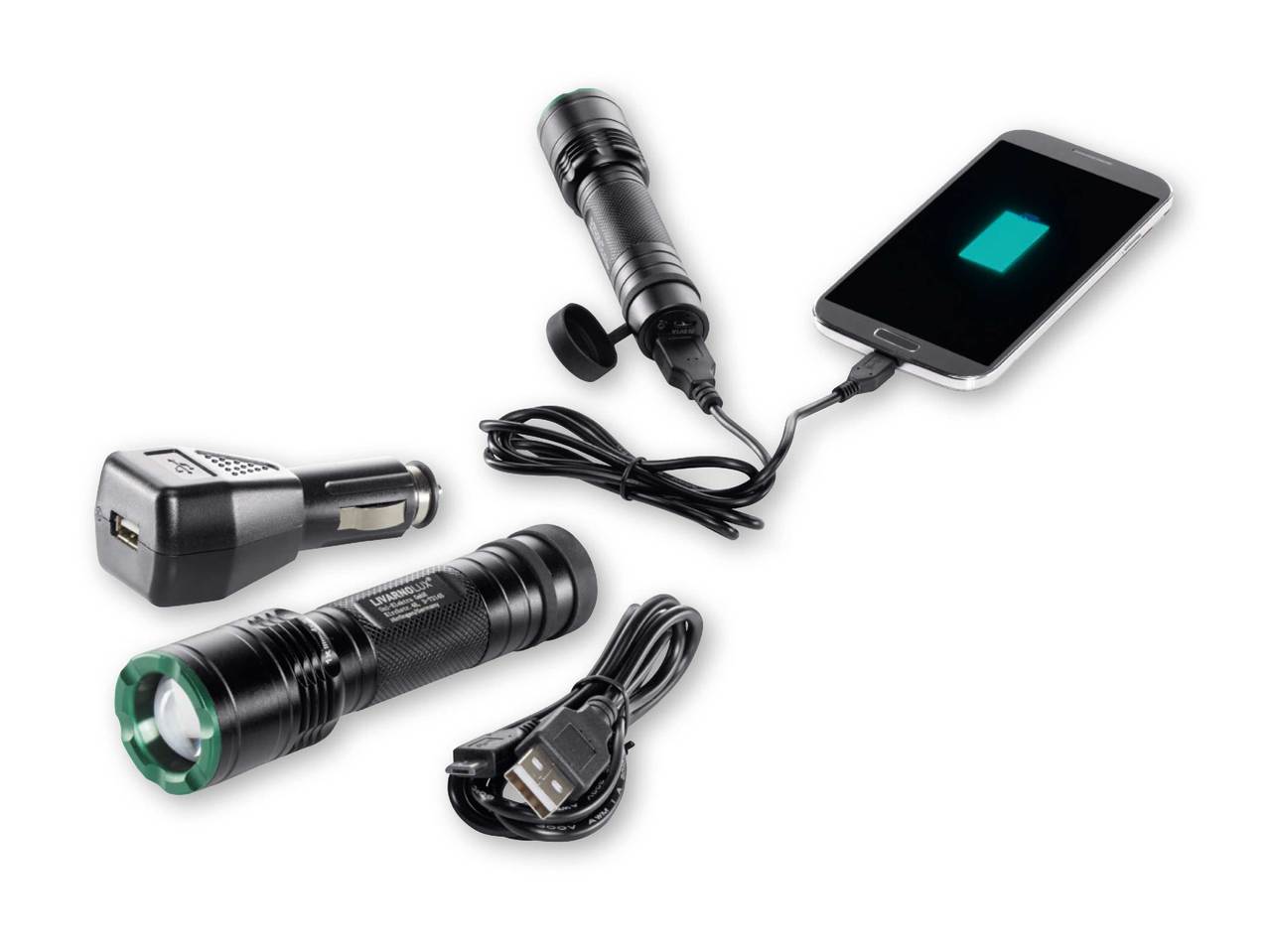LIVARNO LUX LED Torch with Power Bank