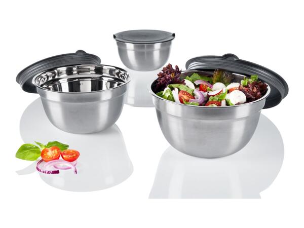 Livarno Home Stainless Steel Bowl Set - Set of 3