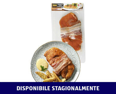 BBQ 
 BISTECCA DI SCAMONE DI MAIALE CON PANCETTA