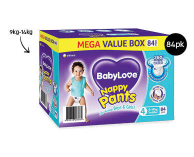 BABYLOVE Toddler Nappy Pants Megabox 84pk