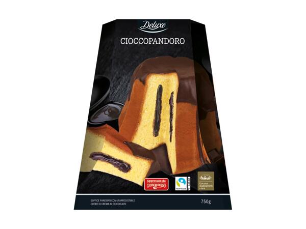 Pandoro with dark chocolate