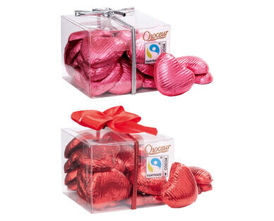 CHOCEUR(R) 
 CŒURS EN CHOCOLAT DANS UNE BOÎTE CADEAU