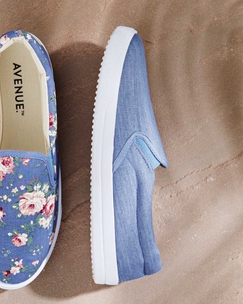 Avenue Ladies Denim Canvas Pumps