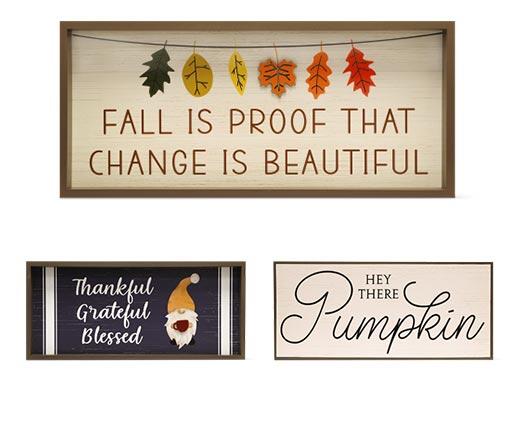 Huntington Home 
 Fall Reversible Mantel Sign