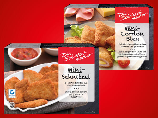 Die Schnitzelmacher Mini-Schnitzel oder Mini-Cordon Bleu