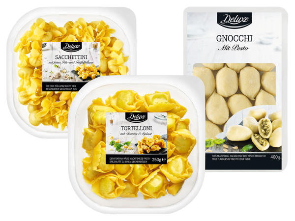 DELUXE Frische gefüllte Pasta mit Ei oder Gnocchi