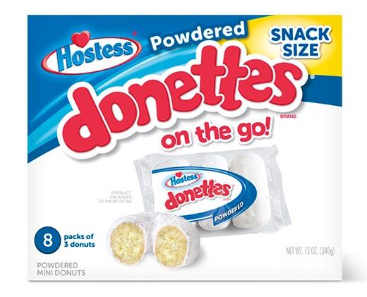 Hostess Donettes Snack Pack Powdered or Chocolate