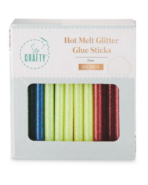 100 Pack Assorted Glitter Sticks