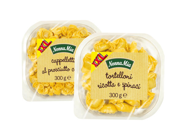 "Tortelloni" with Ricotta and Spinach or "Cappelletti" with raw Ham