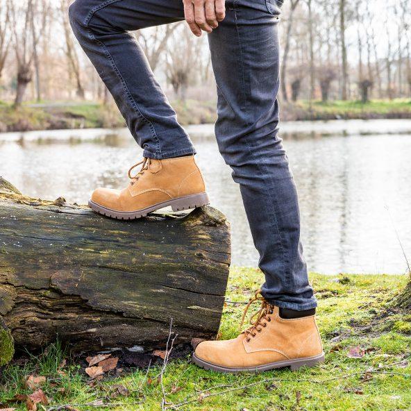 Lederen bottines voor heren