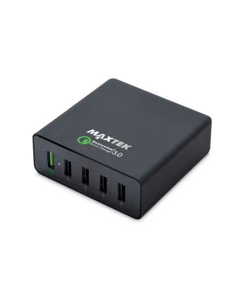 Black 5-Port Charger Hub