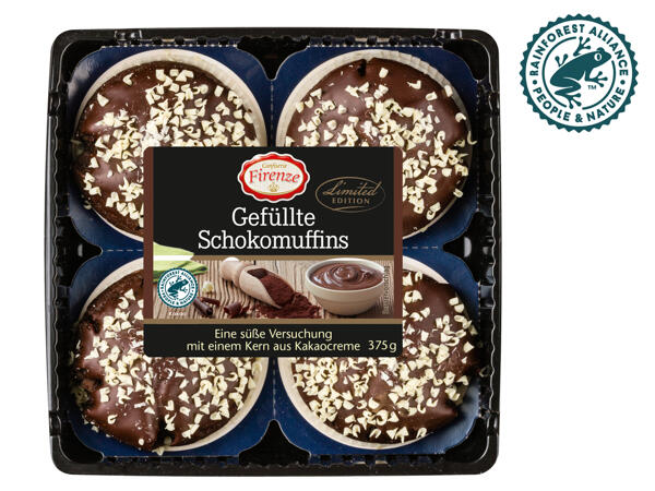 Gefüllte Schokomuffins