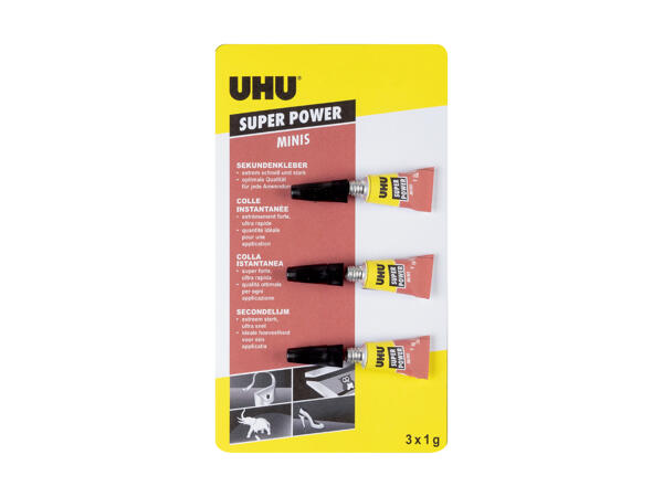 Colle instantanée Minis UHU, lot de 3