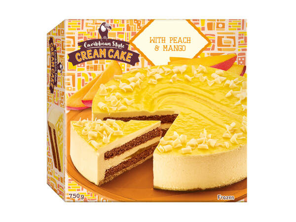 Torta al mango con crema di ­formaggio spalmabile