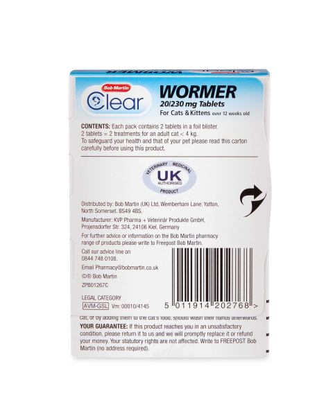 Bob Martin Wormer for Cats & Kittens