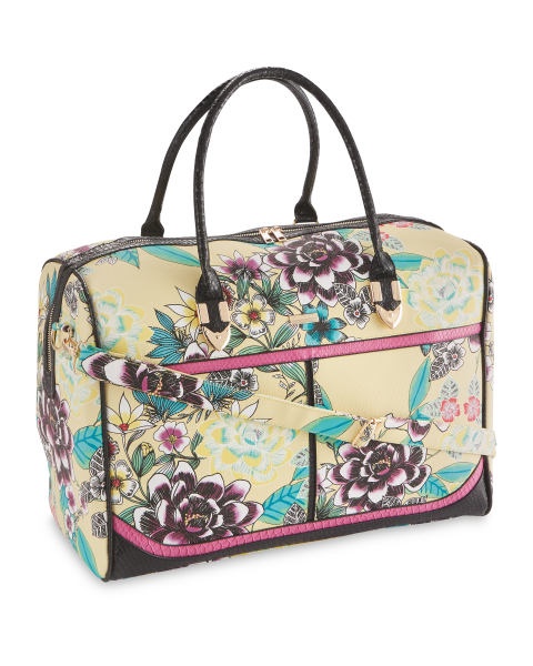 Avenue Yellow Floral Travel Holdall