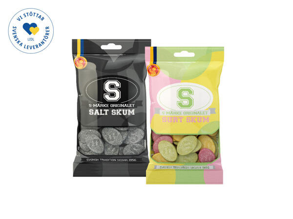 S-märke originalet surt/salt skum