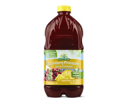 Nature's Nectar 
 Cranberry Mango or Cranberry Pineapple Juice Cocktails