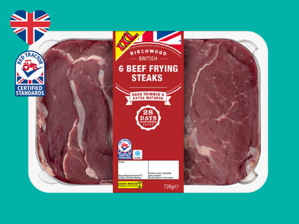 Birchwood 6 British Beef 28-Day Matured Frying Steaks