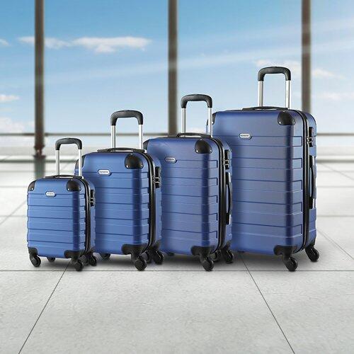 MONZANA Hartschalenkofferset Essential, 4-teilig, Blau