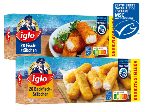 Iglo MSC Fischstäbchen oder Backfischstäbchen