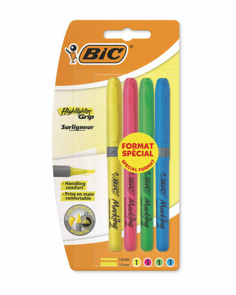 BIC Highlighter Grip Pens 4 Pack
