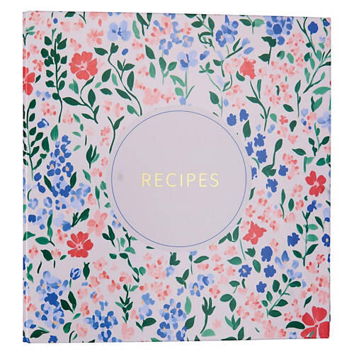 50 Recipe Sheets Binder - Floral
