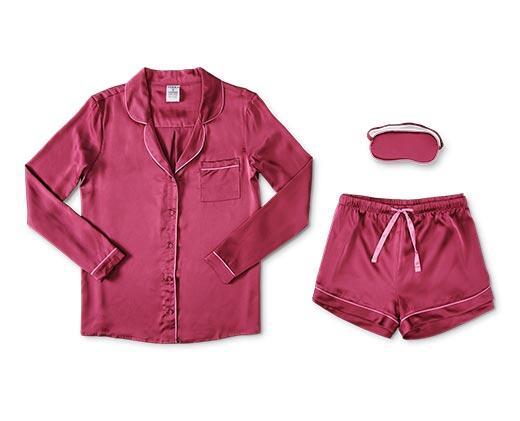 Serra Ladies 3 Piece Satin Sleep Set
