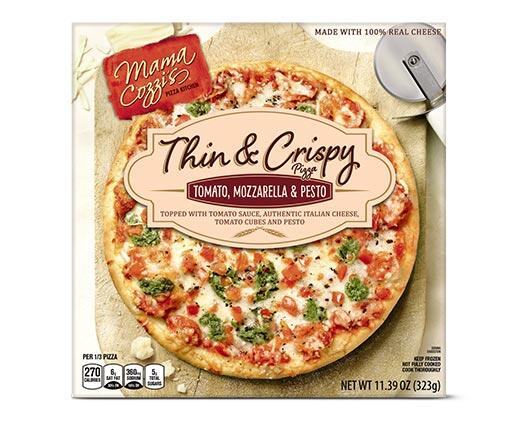 Mama Cozzi's Pizza Kitchen 
 Spinach & Garlic or Tomato & Mozzarella Thin & Crispy Pizza
