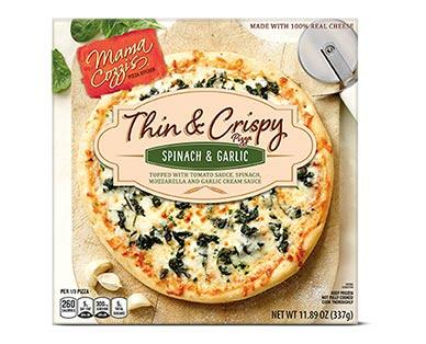 Mama Cozzi's Pizza Kitchen 
 Spinach & Garlic or Tomato & Mozzarella Thin & Crispy Pizza