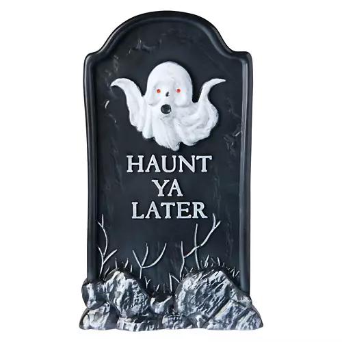 Indoor/Outdoor LED Tombstone - Haunt Ya Later