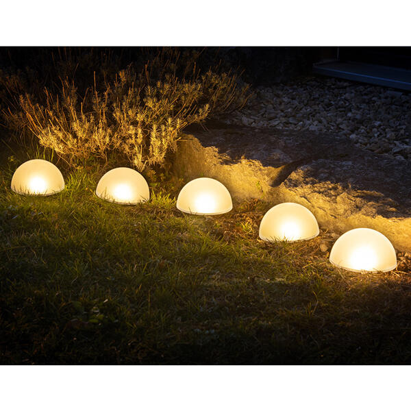 LED-Solar-Gartenstecker 5er-Set