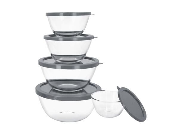Set de saladiers en verre, 5 pièces