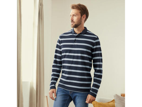 Herren Langarm-Poloshirt