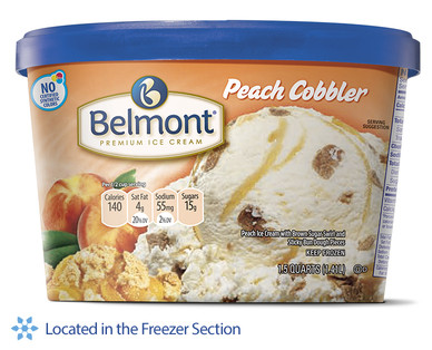 Belmont Peach Cobbler or Red Velvet Ice Cream