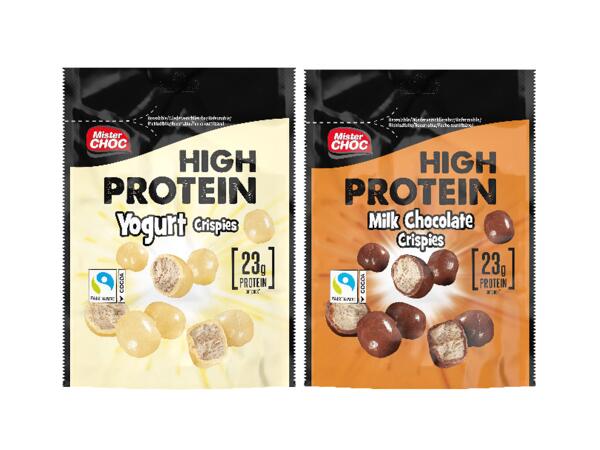 Crispy pralines with protein