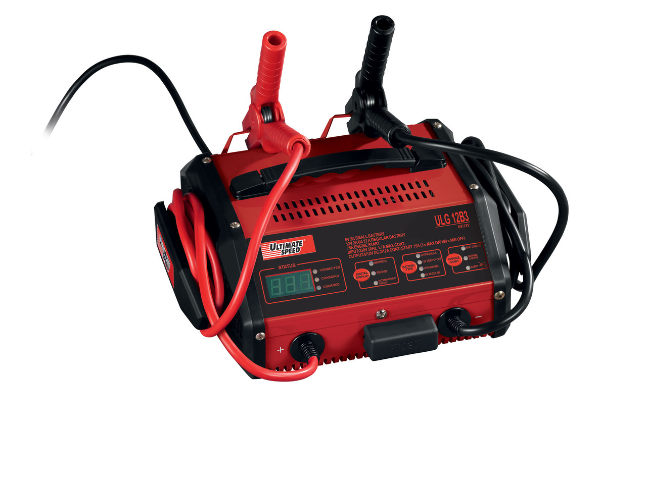Battery Charger with Jump Start Function for Cars and Motorbikes