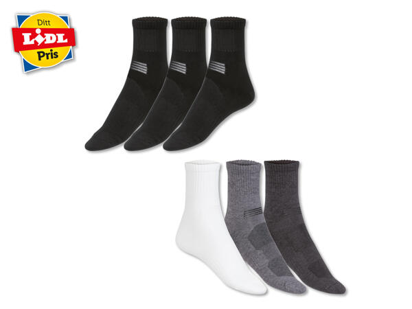 Sportstrumpor, 3-pack