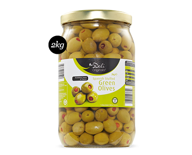 SPANISH STUFFED GREEN OLIVES 2KG