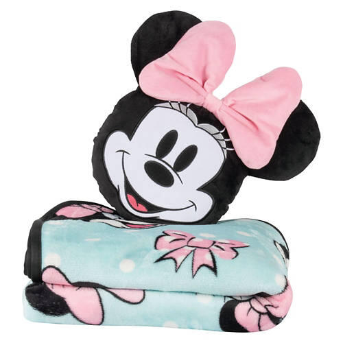 Kids Pillow & Blanket Set - Minnie Mouse