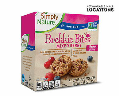 Simply Nature Brekkie Bites Banana Chocolate Chip or Mixed Berry