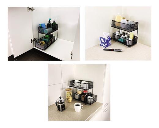 Huntington Home 
 Two-Tier Mesh Organizer