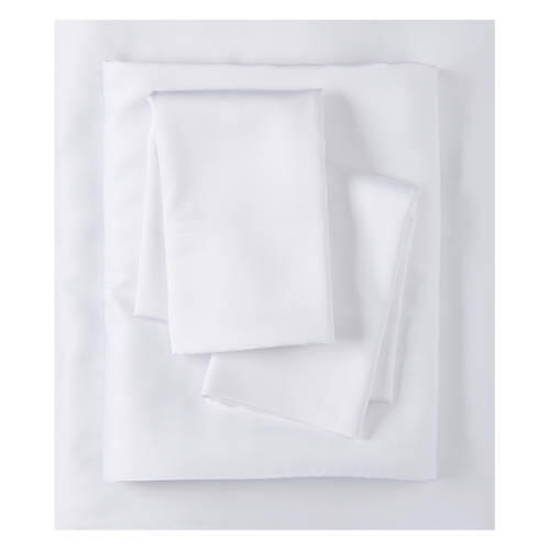 4 Piece Queen Size Bamboo Sheet Set, White