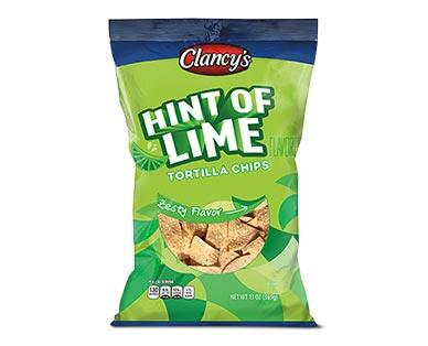 Clancy's 
 Hint of Lime Tortilla Chips